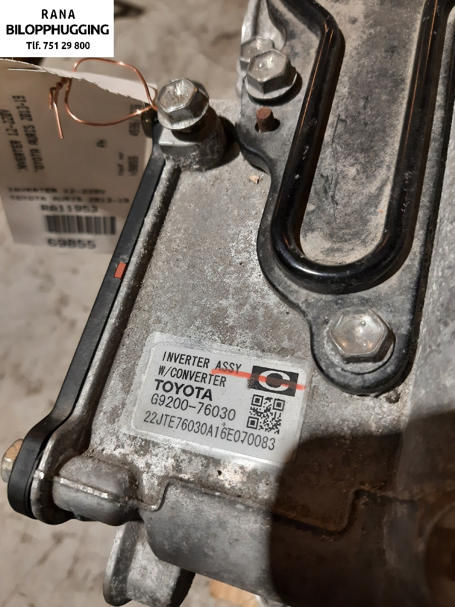 Inverter elbil til Toyota Auris 2015-2019 (Type II, Fase 2)  (hybrid bensin/elektro|G920079025||G9200-76030)