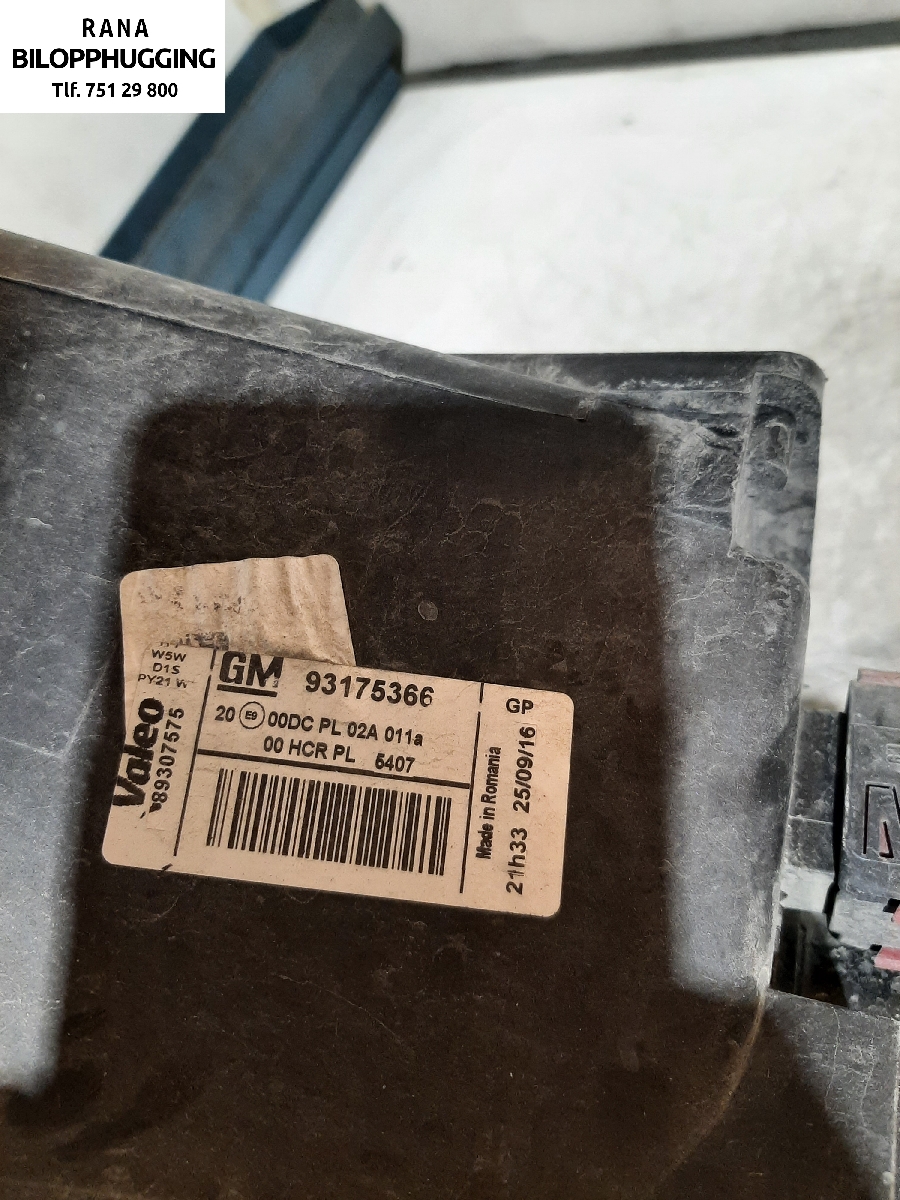 Frontlykt venstre xenon til Opel Meriva A 2003-2010  (1,3  CDTI||93175366)