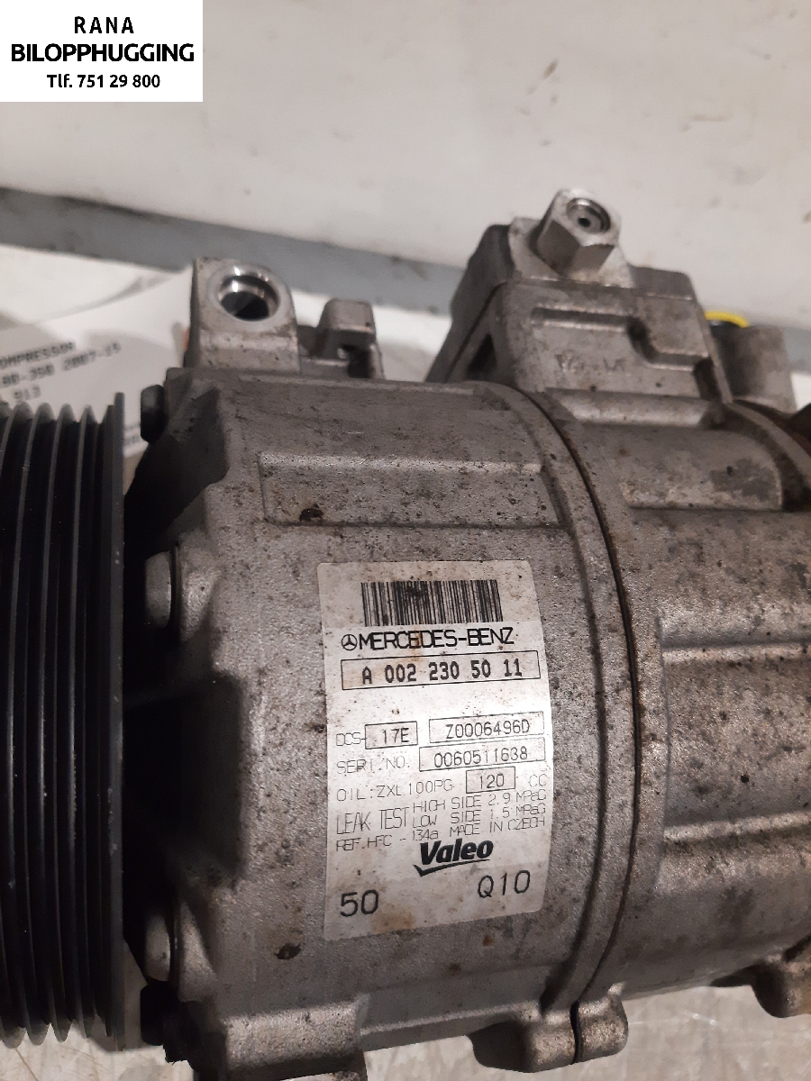 Aircondition kompressor til Mercedes C-Klasse 2007-2011 (Fase 1) (W204) (W204) (C 200 CDI om651.913||NBA 0256|A0022305011)