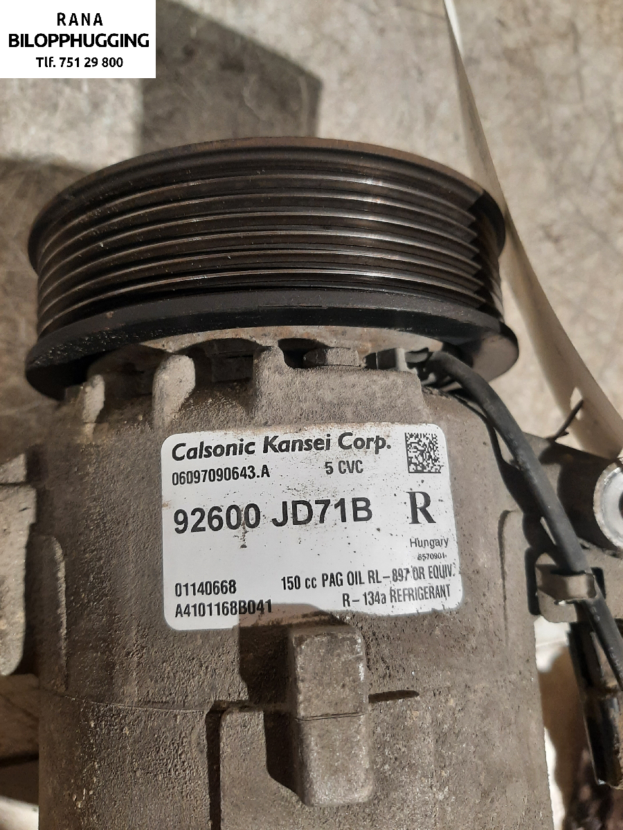 Aircondition kompressor til Nissan X-Trail 2007-2014 (T31) (T31) (NISSAN||92600JD71B)