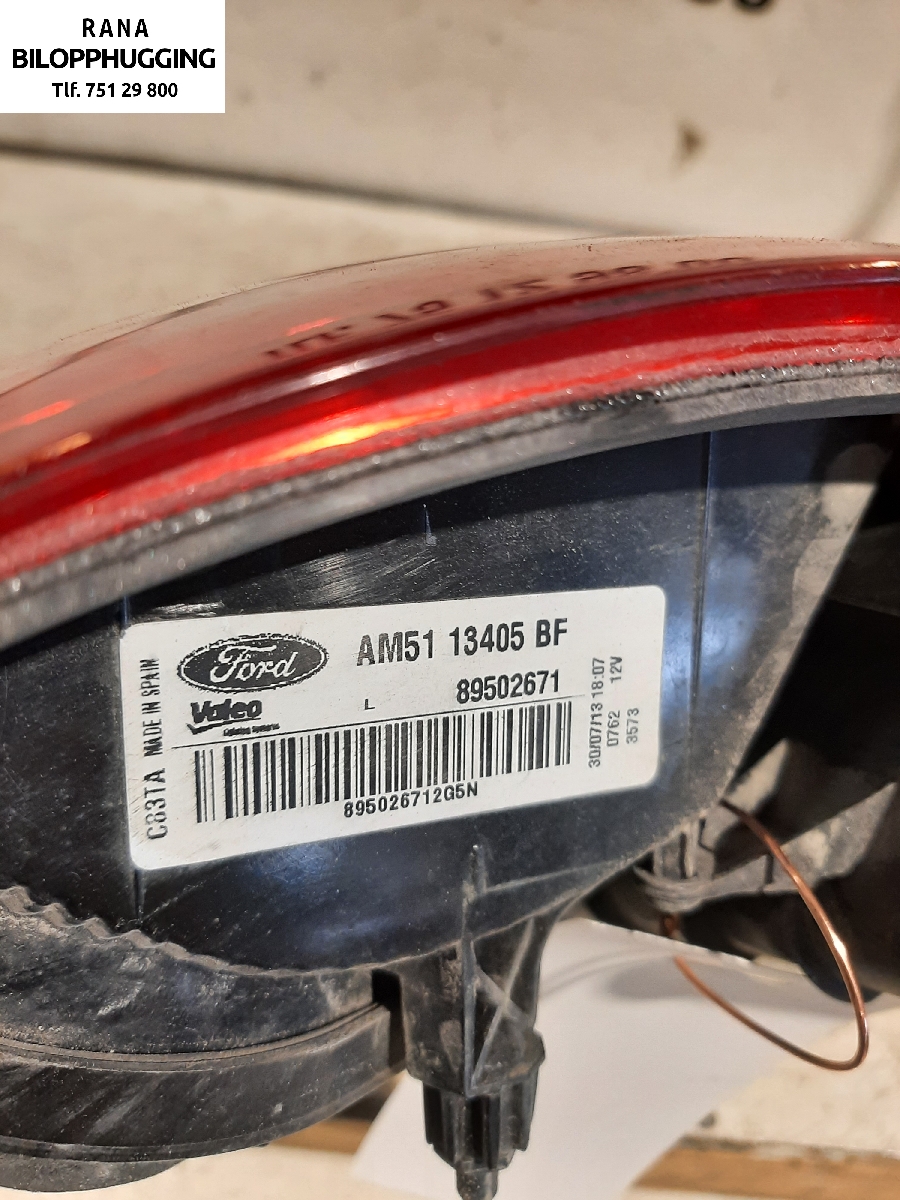 Baklykt venstre til Ford C-Max 2010-2015 (Type II, Fase 1)  (FORD||AM5113405BF)