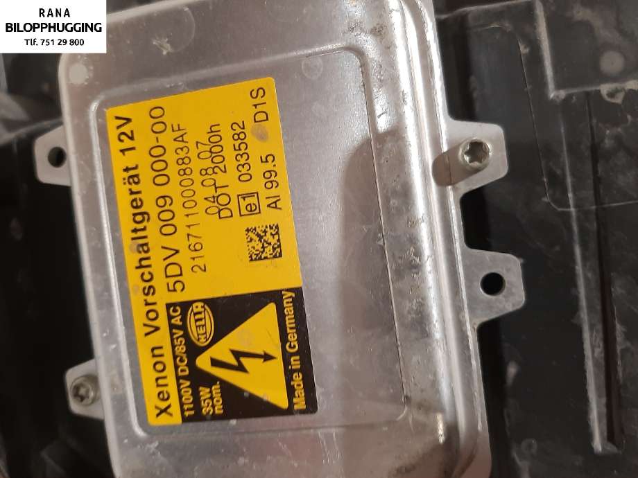 Frontlykt venstre xenon til Saab 9-3 2008-2011 (Type II, Fase 2)  (SAAB|1EL01031735|)