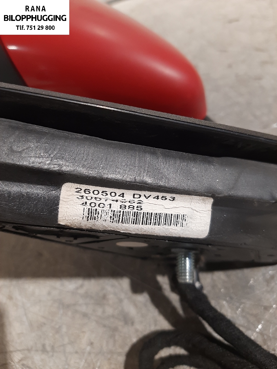 Speil venstre til Volvo S40 2004-2007 (Type II, Fase 1) (S40 II T5|)