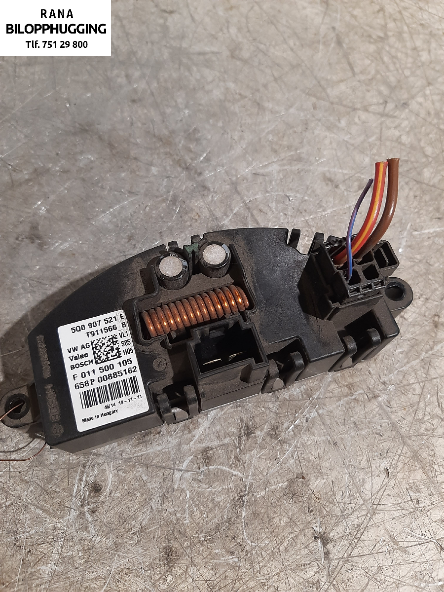 Varmeapparat motstand til VW Golf VII 2012-2017 (Fase 1)  (1,4 GTE  Hybrid||5Q0907521E)