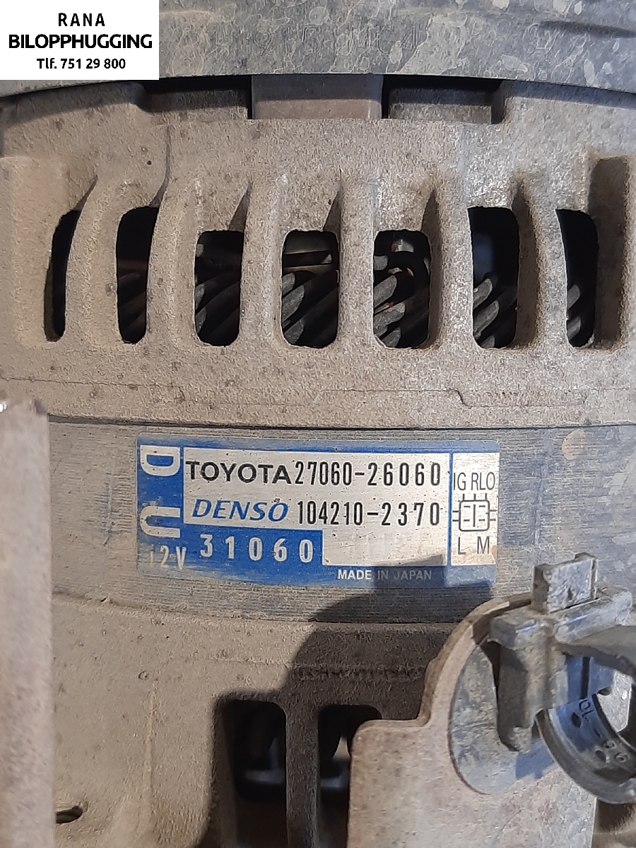 Dynamo til Toyota RAV4 2009-2013 (Type III, Fase 2)  (TOYOTA||NBG 3618|DAN 1350)