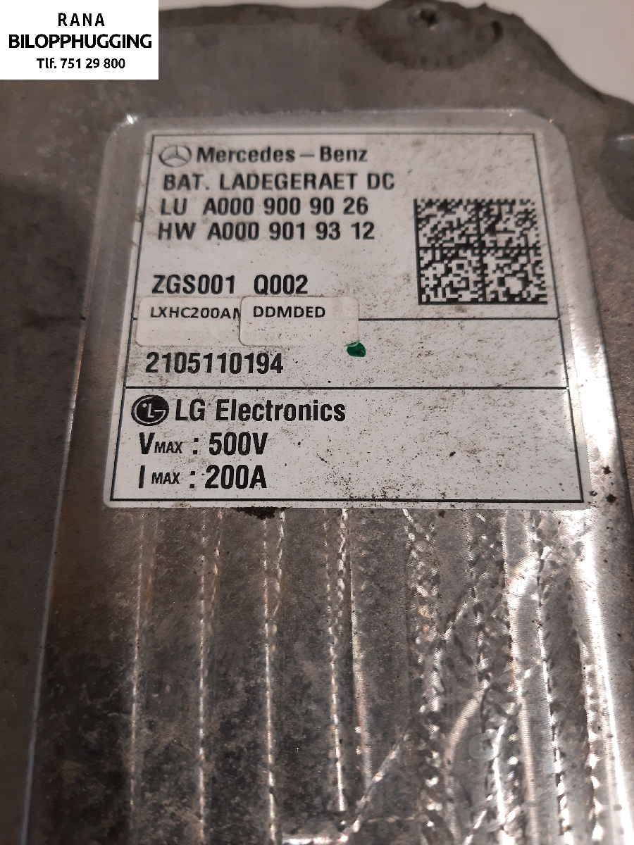 Batterilader kabel til Mercedes EQB 2022-->>  (300   4MATIC|A0009009026|)