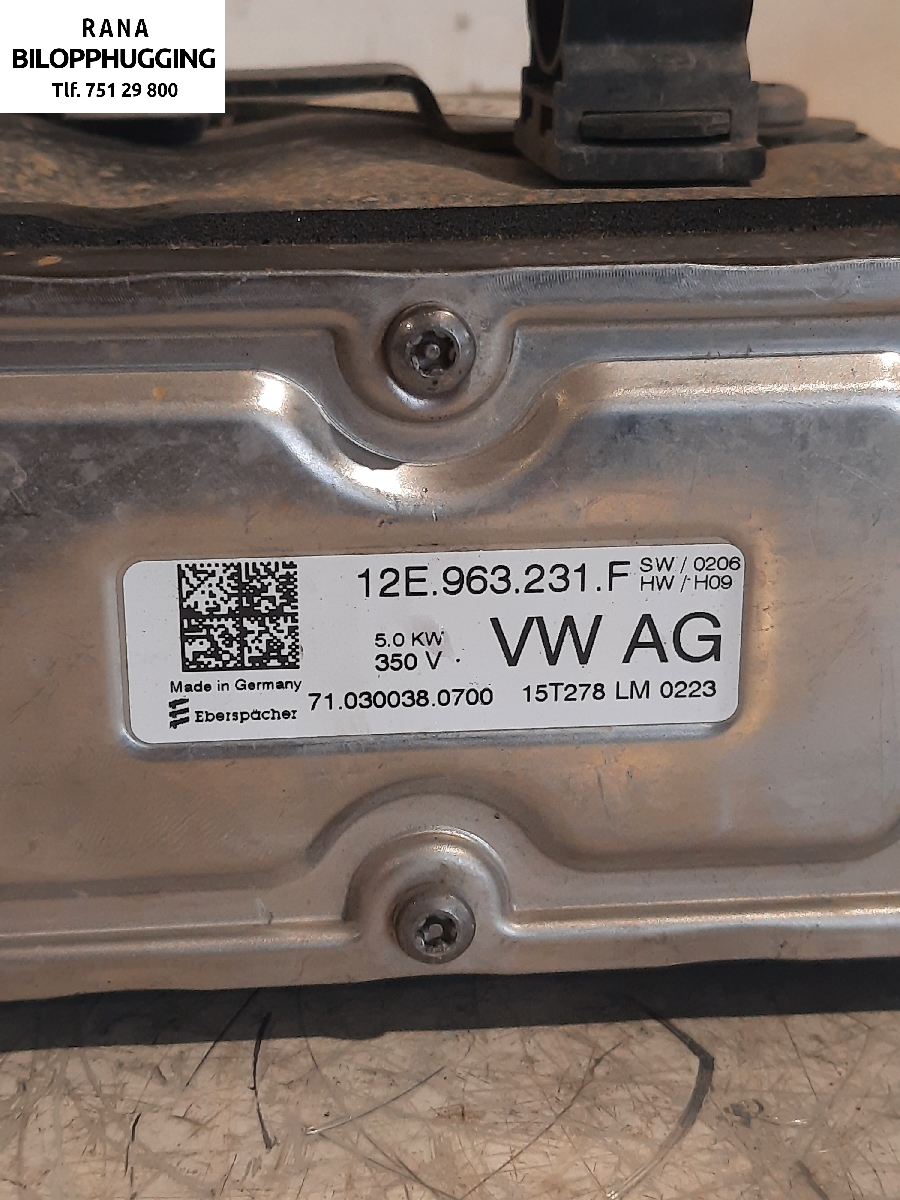 Diverse deler til VW e-Golf 2014-2017 (Fase 1)  (VOLKSWAGEN|12E963231F|)