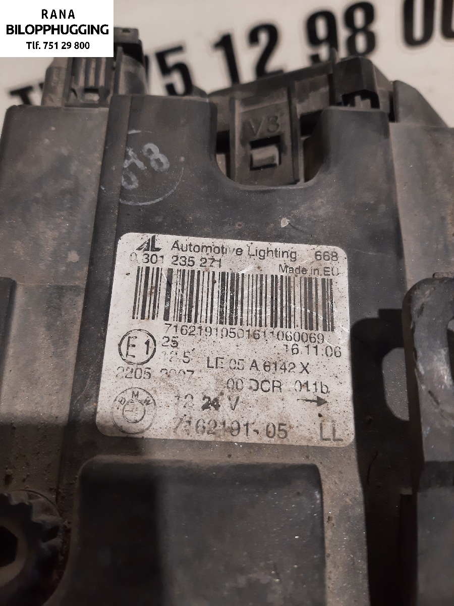 Frontlykt venstre halogen til BMW X3 2003-2006 (Fase 1) (E83) (E83) (2,0 D X83 awd||0301 235 271)