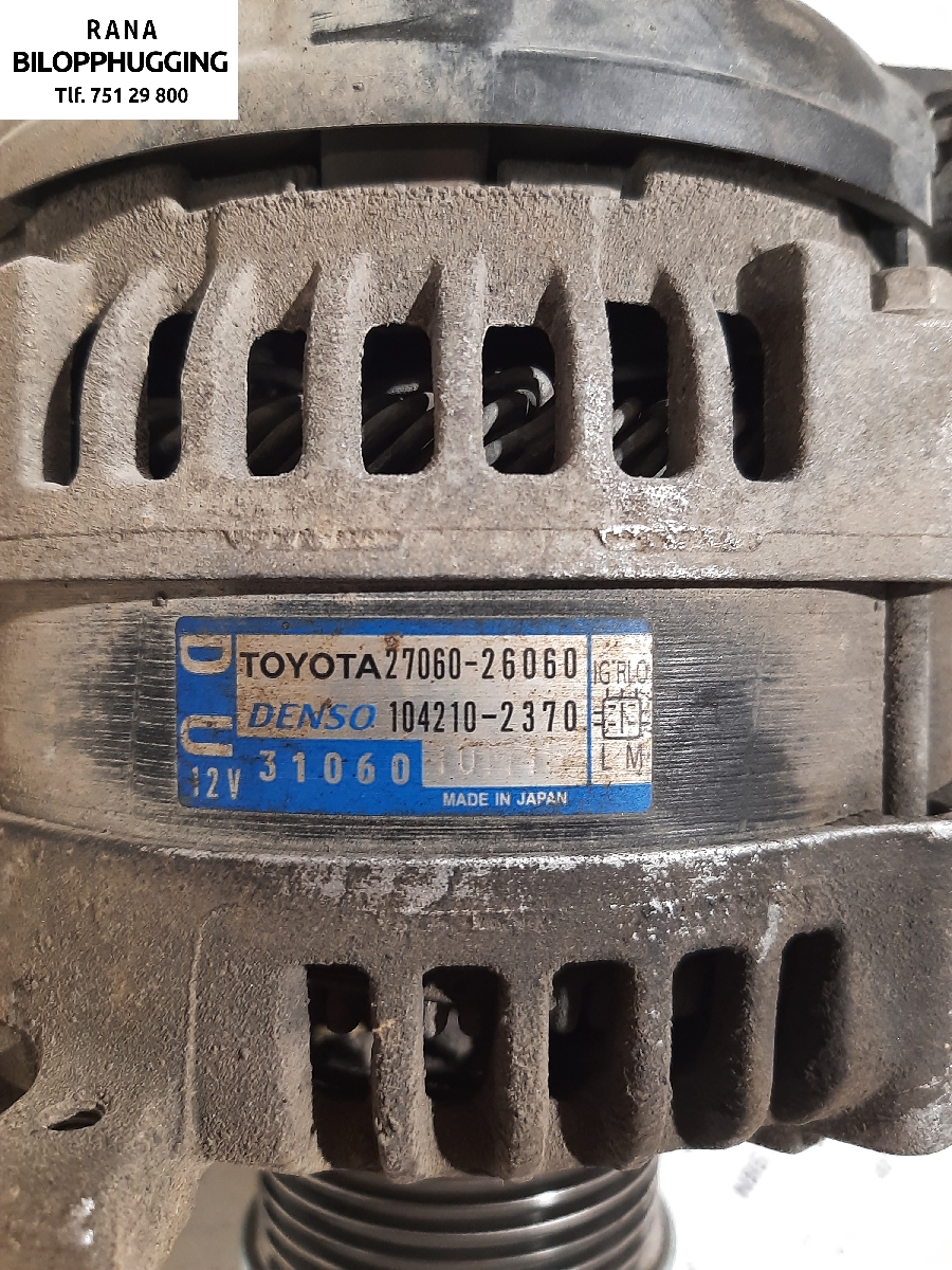 Dynamo til Toyota RAV4 2009-2013 (Type III, Fase 2) (TOYOTA||NBG 3618|DAN 1350)