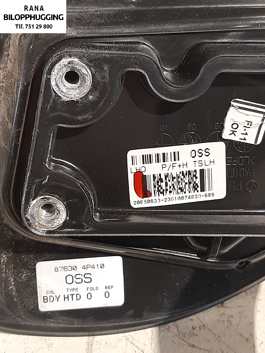 Speil venstre til Hyundai i20 2009-2014 (Type I)  (HYUNDAI|876104P410||876404P410)