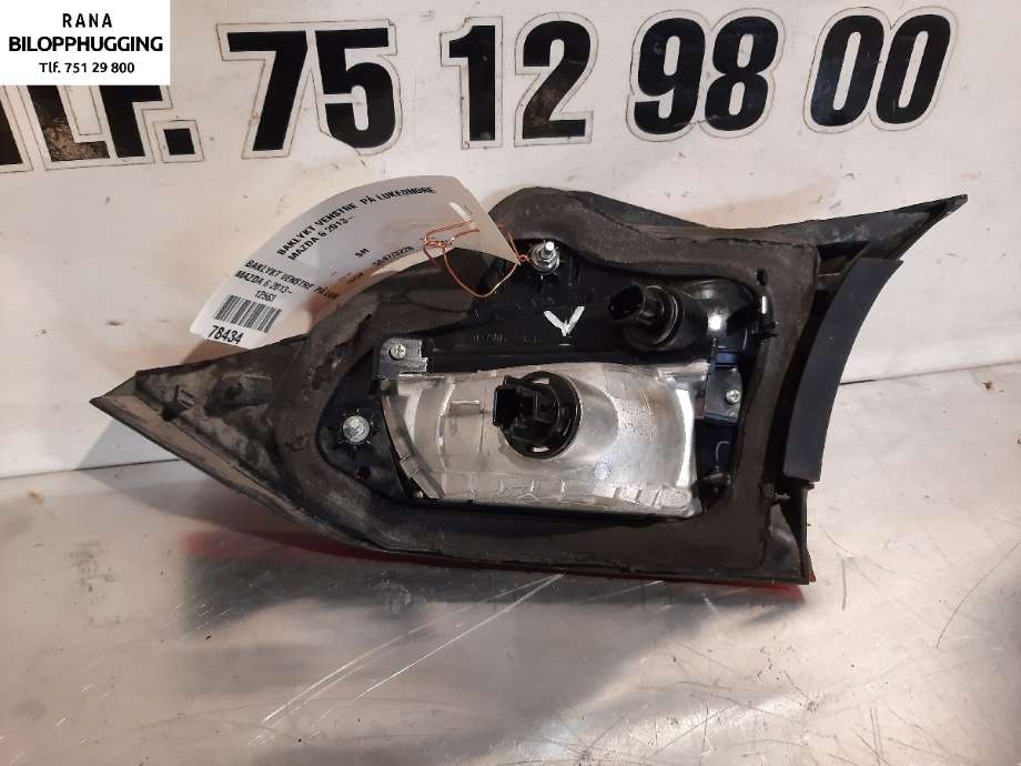 Baklykt venstre indre til Mazda 6 2013-2015 (Type III, Fase 1) (MAZDA|GHR2513GOB|)