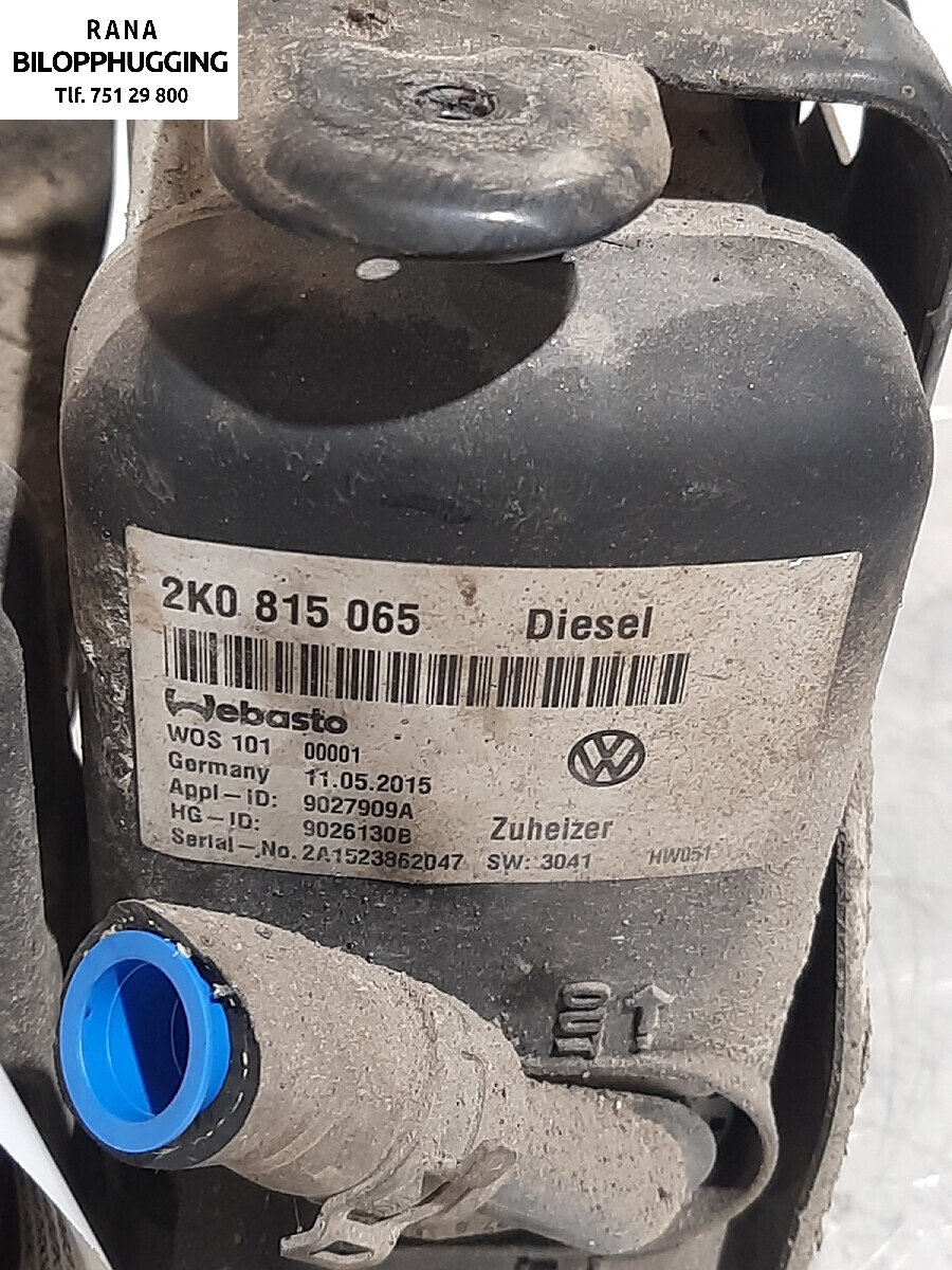 Dieselvarmer til VW Caddy 2015-2020 (Type III, Fase 3)  (VOLKSWAGEN|2K0815065|)