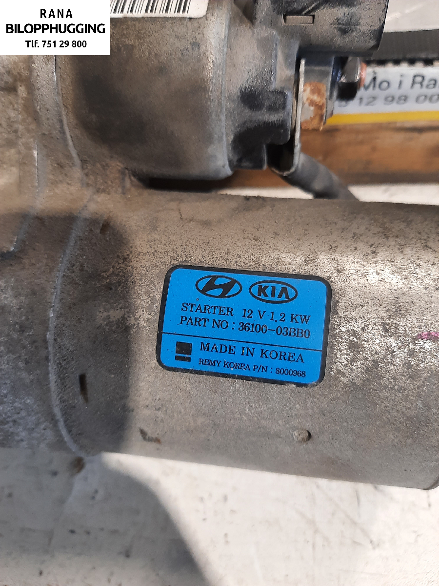 Starter til Kia Rio 2011-2017 Type III (KIA||NBS 2897|3610003BB0)