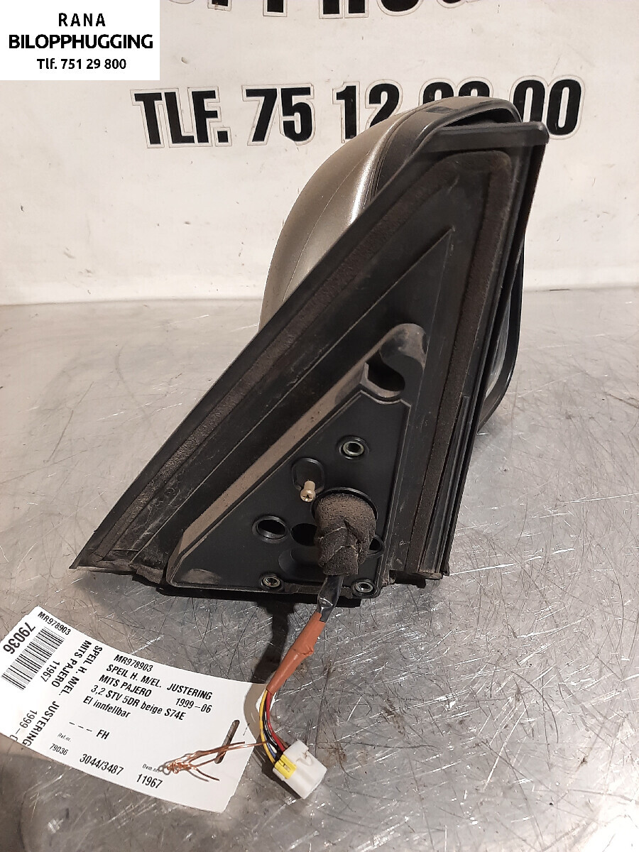 Speil høyre til Mitsubishi Pajero 2000-2006 (Type III) (3,2 did automat|MR978903|)