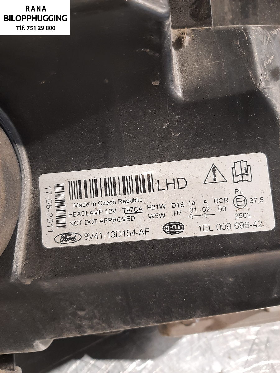 Frontlykt høyre xenon til Ford Kuga 2008-2012 (Type I)  (FORD|1590741||8V4113D154AF)