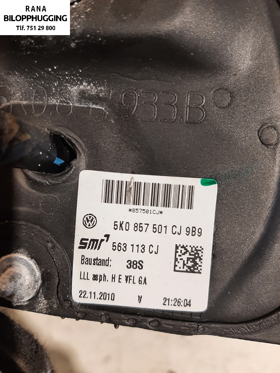 Speil venstre til VW Golf VI 2008-2012  (VOLKSWAGEN|5K0857501CJ|)