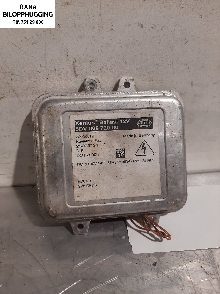 Styreenhet xenon/ballast til Opel Astra J 2010-2015 (OPEL|1327800||5DV0097200)