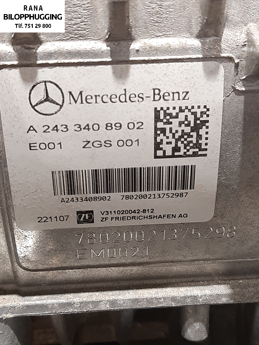 Motor elbil foran til Mercedes EQA 2021-->>  (MERCEDES|A2433408902|)