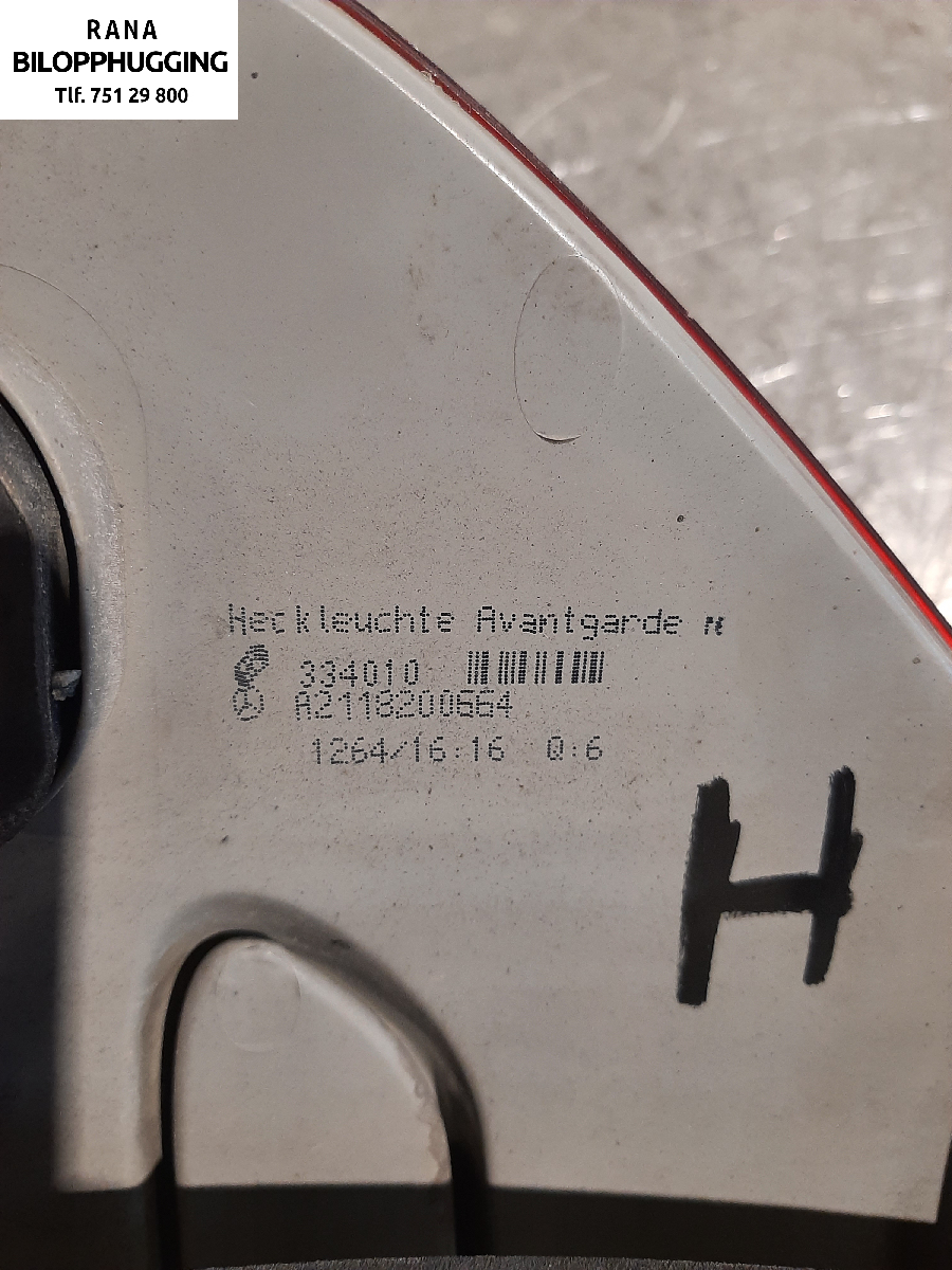 Baklykt høyre til Mercedes E-Klasse 2002-2006 (Fase 1) (W211) (W211) (MERCEDES|A211 820 1664|)