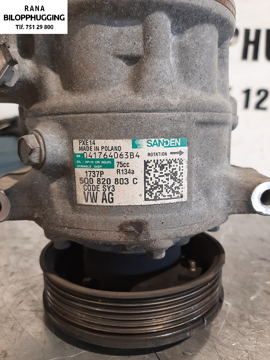 Aircondition kompressor til Škoda Octavia 2013-2016 (Type III, Fase 1)  (SKODA||DCP32060|5Q0 820 803 C)
