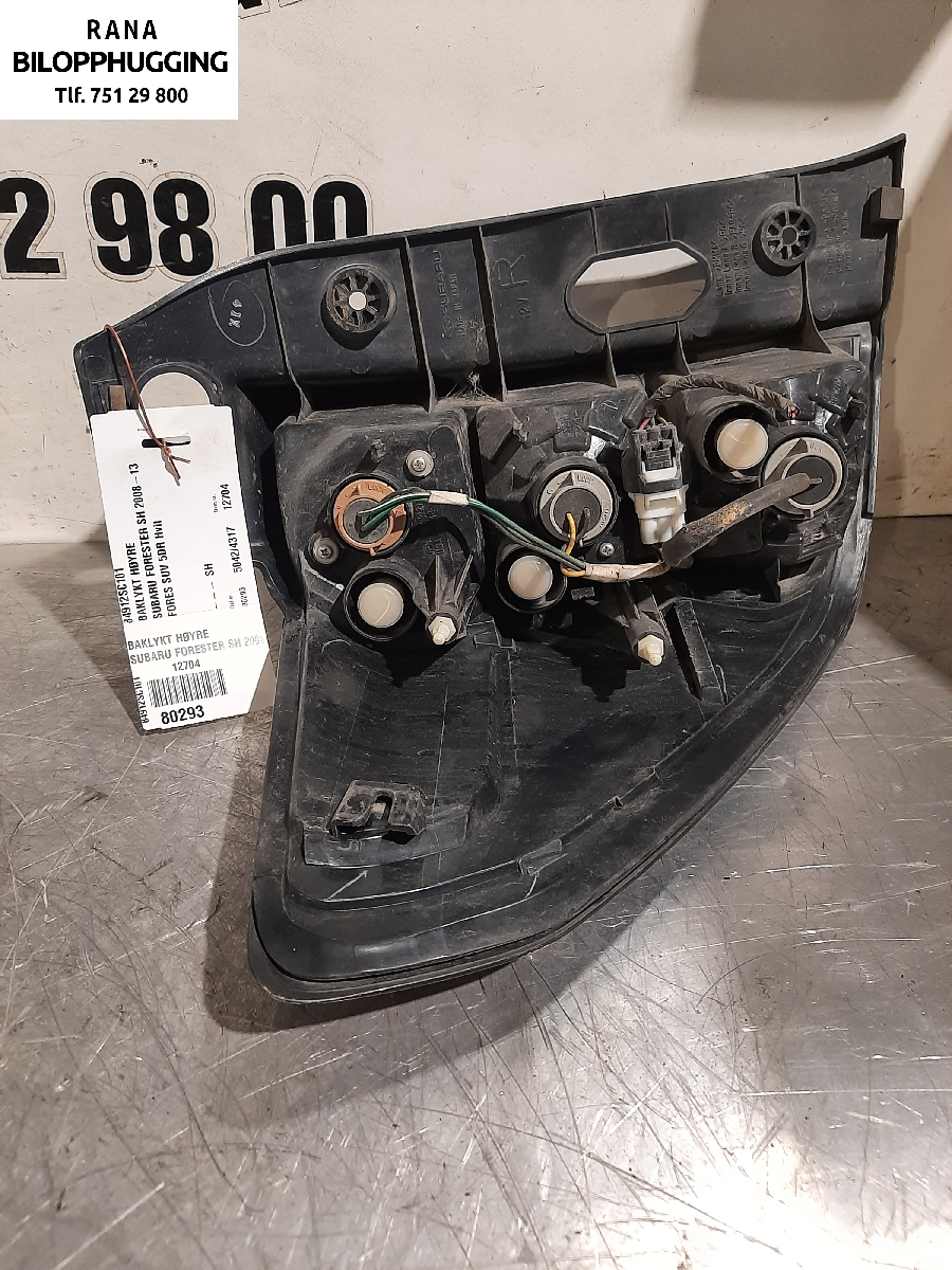 Baklykt høyre til Subaru Forester 2008-2013 (Type III)  (SUBARU|84912SC101|)