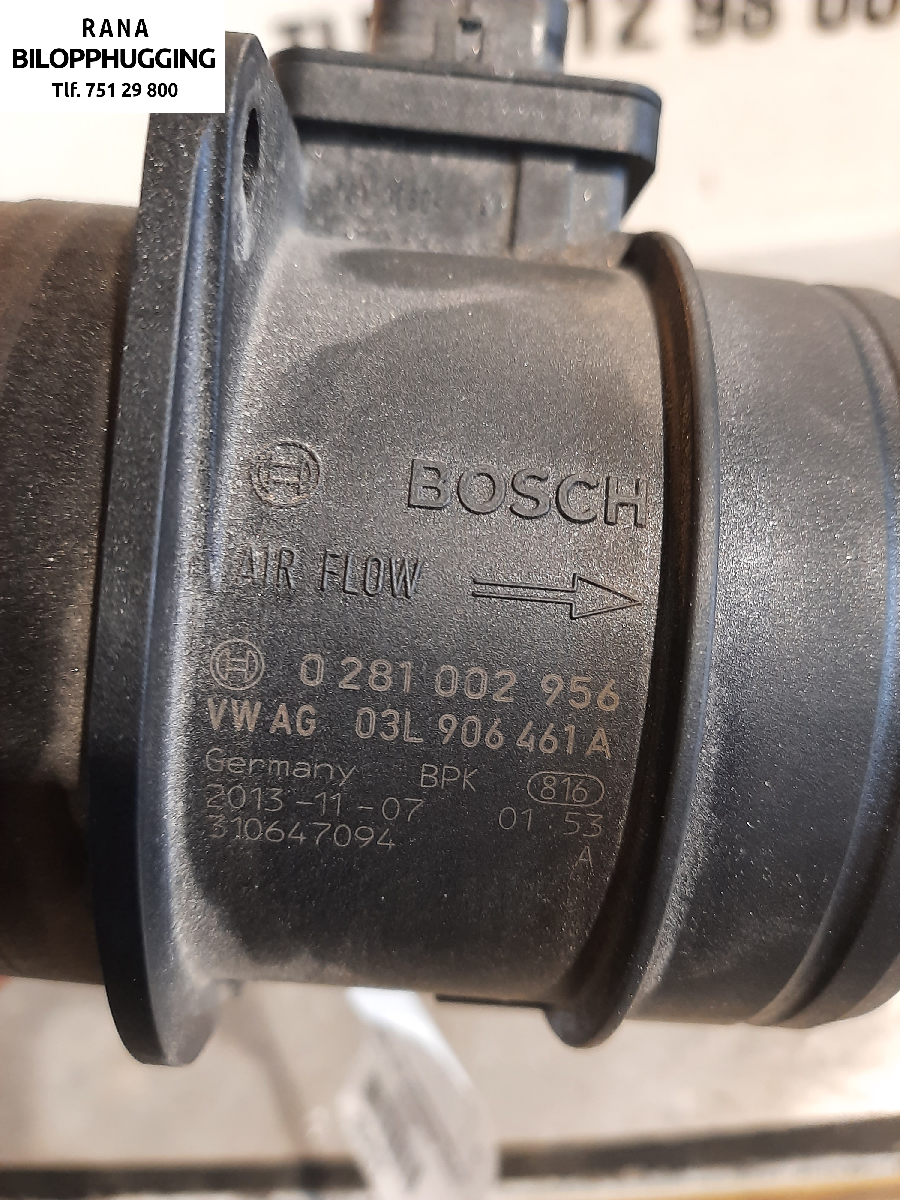 Luftmengde/luftmassemåler til Audi A4, Allroad 2009-2016 (Type I) (B8) (B8) (AUDI||0281002956)