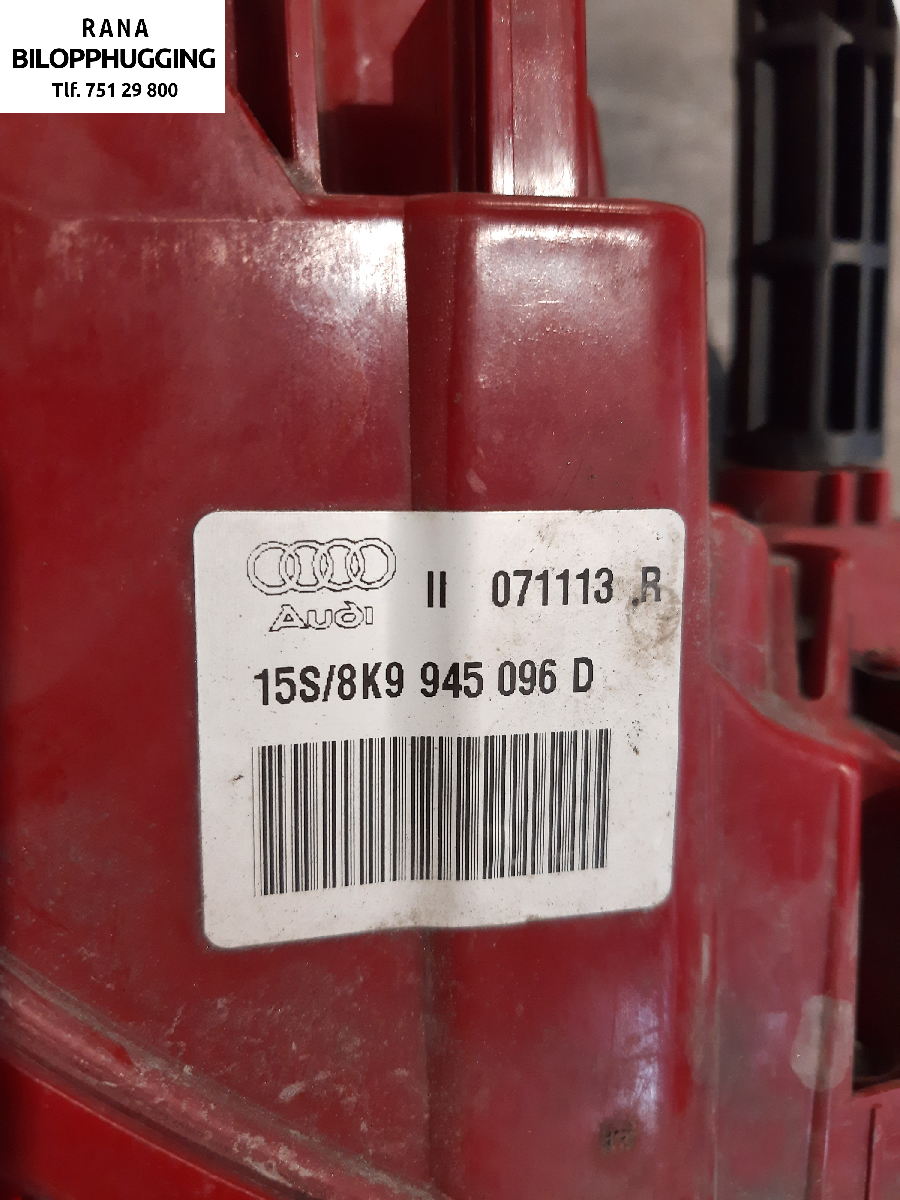 Baklykt høyre til Audi A4, Allroad 2009-2016 (Type I) (B8) (B8) (AUDI|8K9 945 096 D||8K9945096B)