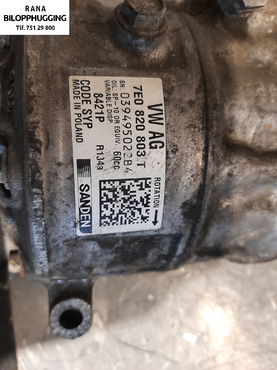 Aircondition kompressor til VW Transporter / Caravelle 2019-->> (T6.1) (T6.1) (4 Motion|7E0820802T|)