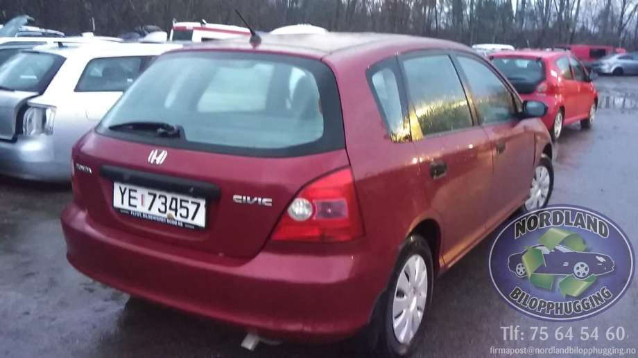 Honda Civic 2001-2005 (Type VII) (ENGELSK) (ENGELSK), Motorkode: D14Z6, Girkassekode: 