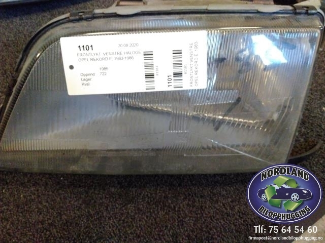 Frontlykt venstre halogen til Opel Rekord E 1983-1986