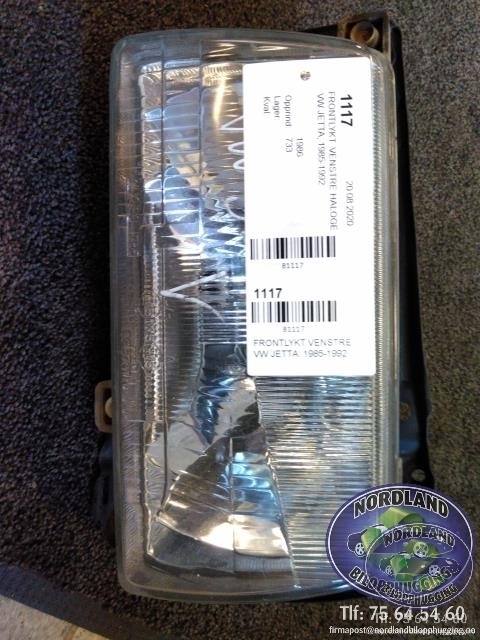 Frontlykt venstre halogen til VW Jetta 1985-1992