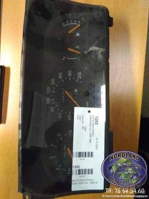 Instrumentpanel til Saab 9000 CD 1988-1998