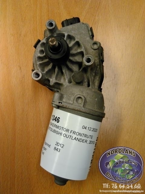 Viskermotor frontrute til Mitsubishi Outlander, 2010-2012 (Type II, Fase 2)  
