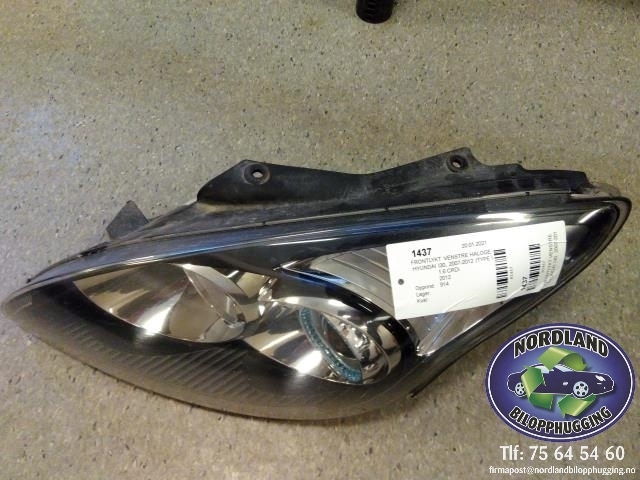 Frontlykt venstre halogen til Hyundai i30, 2007-2012 (Type I)  