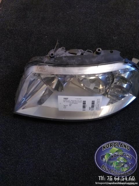 Frontlykt venstre halogen til VW Sharan, 2000-2010 (Type I, Fase 2)  