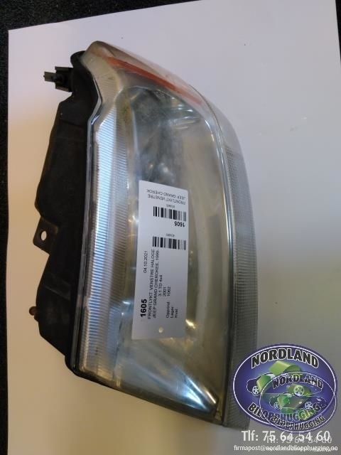 Frontlykt venstre halogen til Jeep Grand Cherokee, 1999-2004  