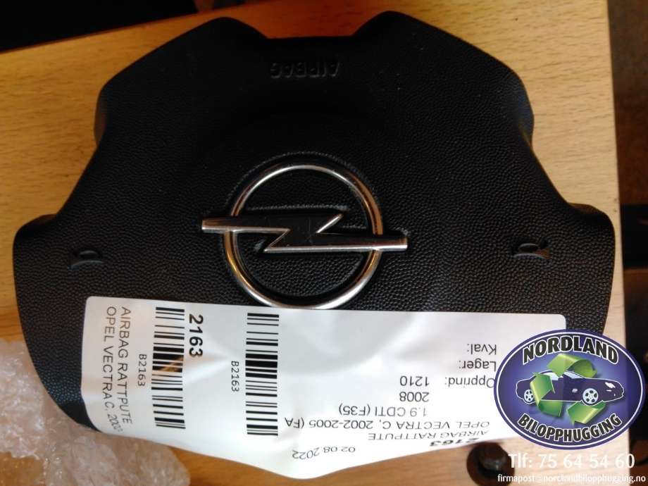 Airbag rattpute til Opel Vectra C, 2005-2008 (Type II)  