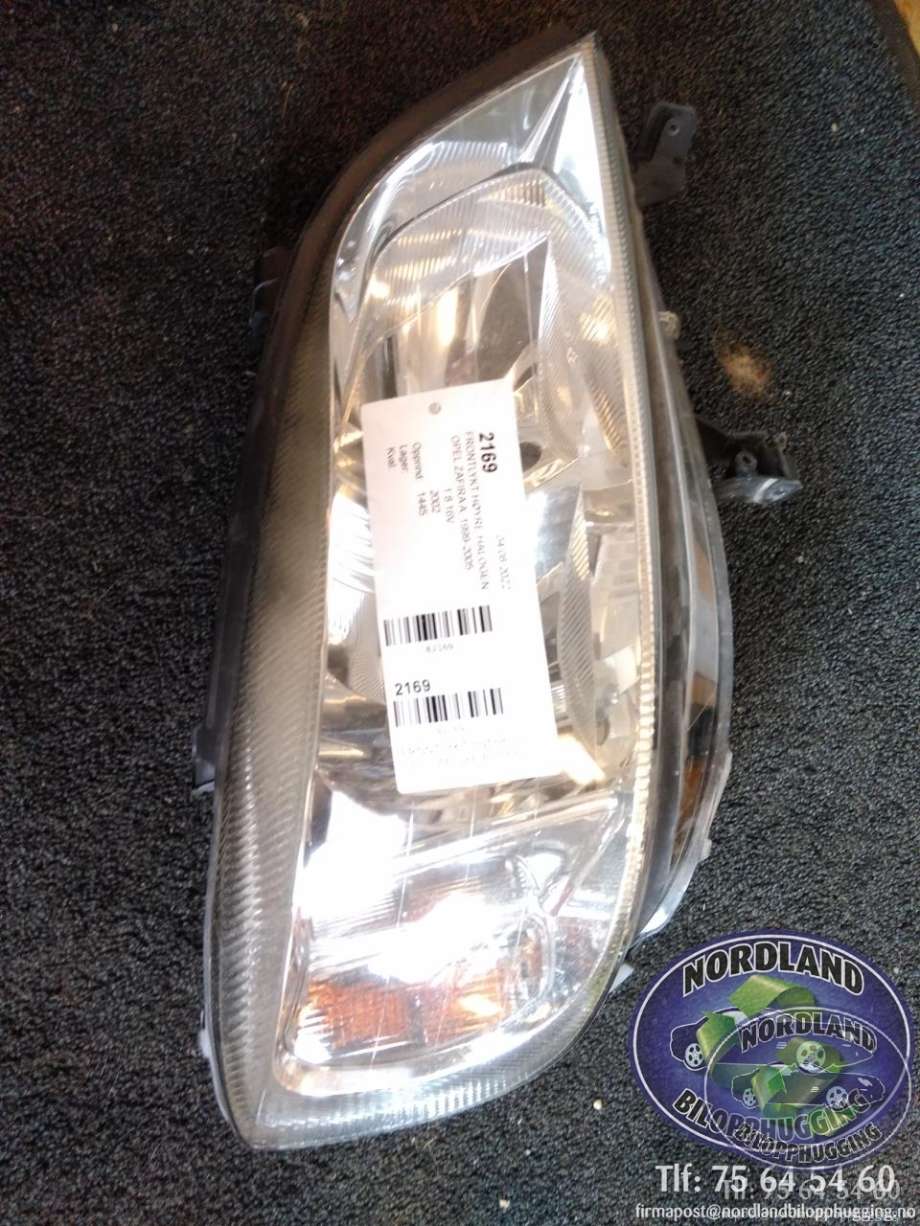 Frontlykt høyre halogen til Opel Zafira A, 1999-2005  