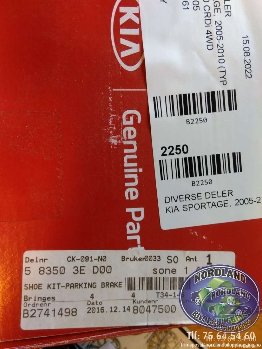 Diverse deler til Kia Sportage 2005-2010 (Type II) (58350 3ED00|)