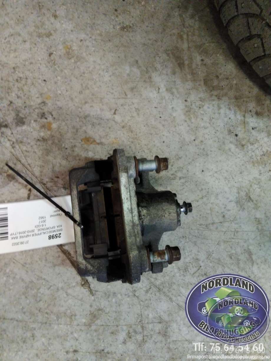 Bremsecaliper høyre bak til Kia Sportage, 2010-2016 (Type III)