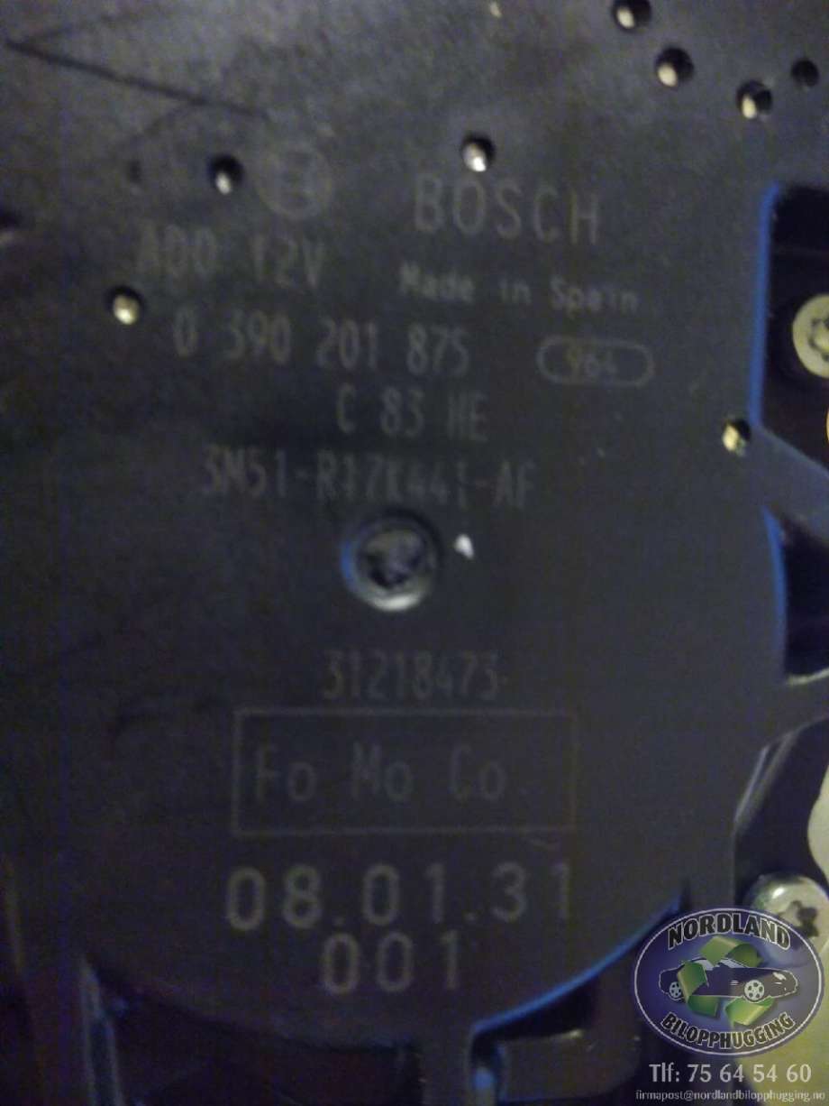 Viskermotor bakrute til Ford Mondeo 2007-2010 (Type IV, Fase 1)  (BOSCH|0 390 201 875|)