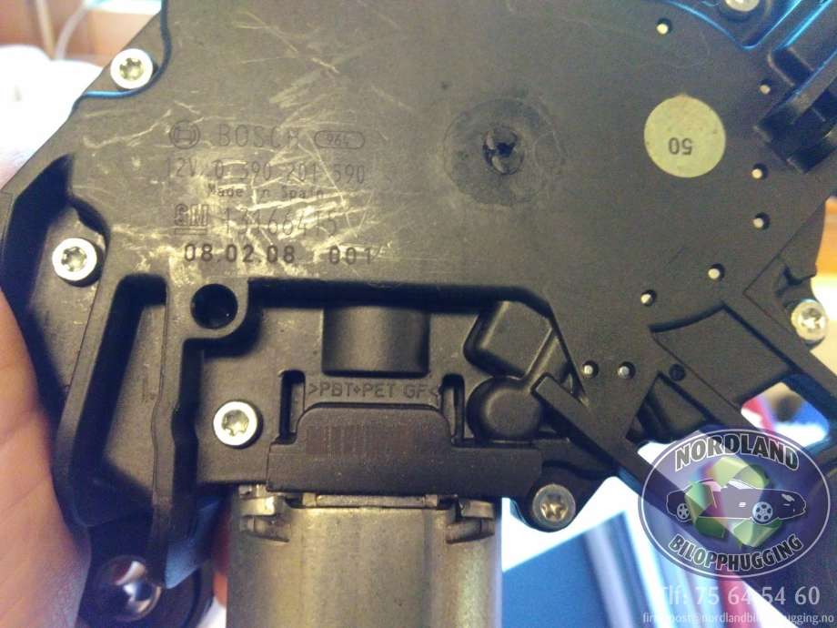 Viskermotor bakrute til Opel Vectra C 2005-2008 (Type II)  (GM 13166415|)
