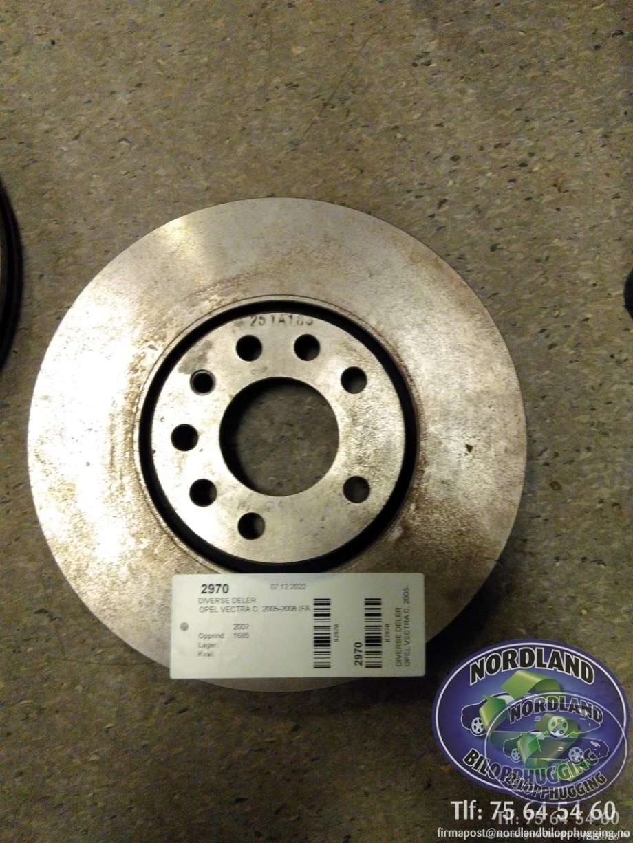 Diverse deler til Opel Vectra C, 2005-2008 (Type II)  (251A163)
