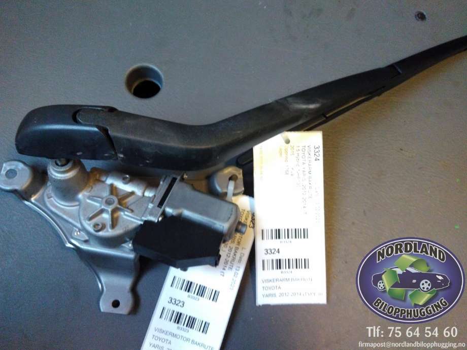 Viskermotor bakrute til Toyota Yaris, 2012-2014 (Type III, Fase 1)  