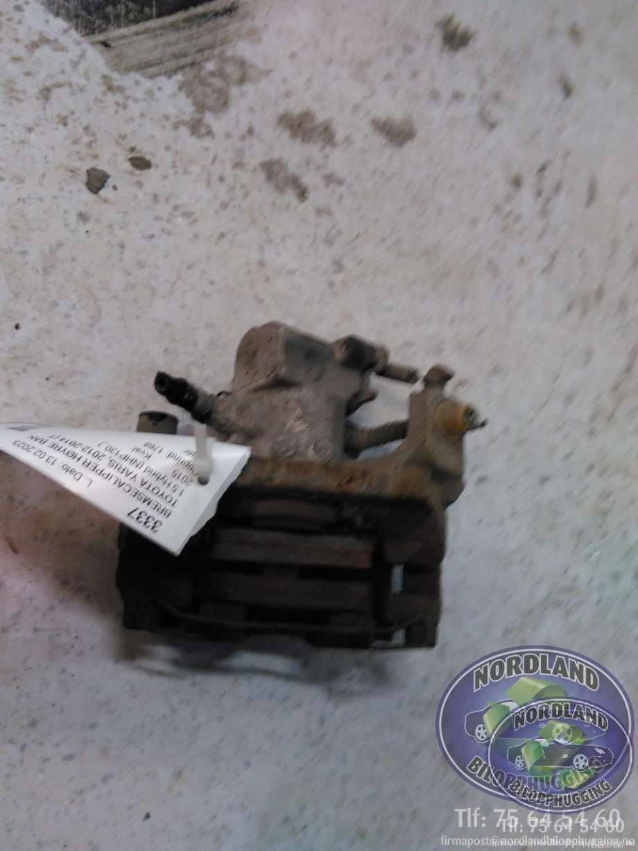 Bremsecaliper høyre bak til Toyota Yaris, 2012-2014 (Type III, Fase 1)  