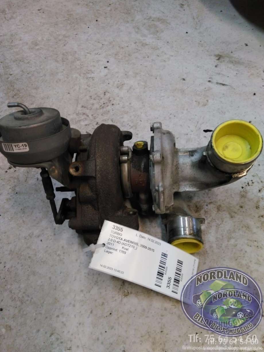 Turbo til Toyota Avensis, 2009-2015 (Type III, Fase 1)  