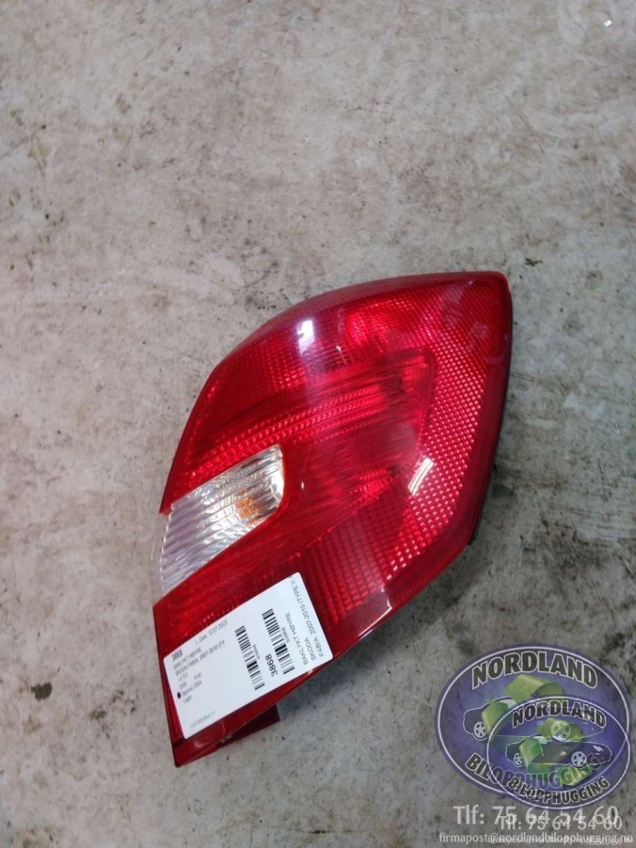 Baklykt høyre til Škoda Fabia 2007-2010 (Type II, Fase 1)