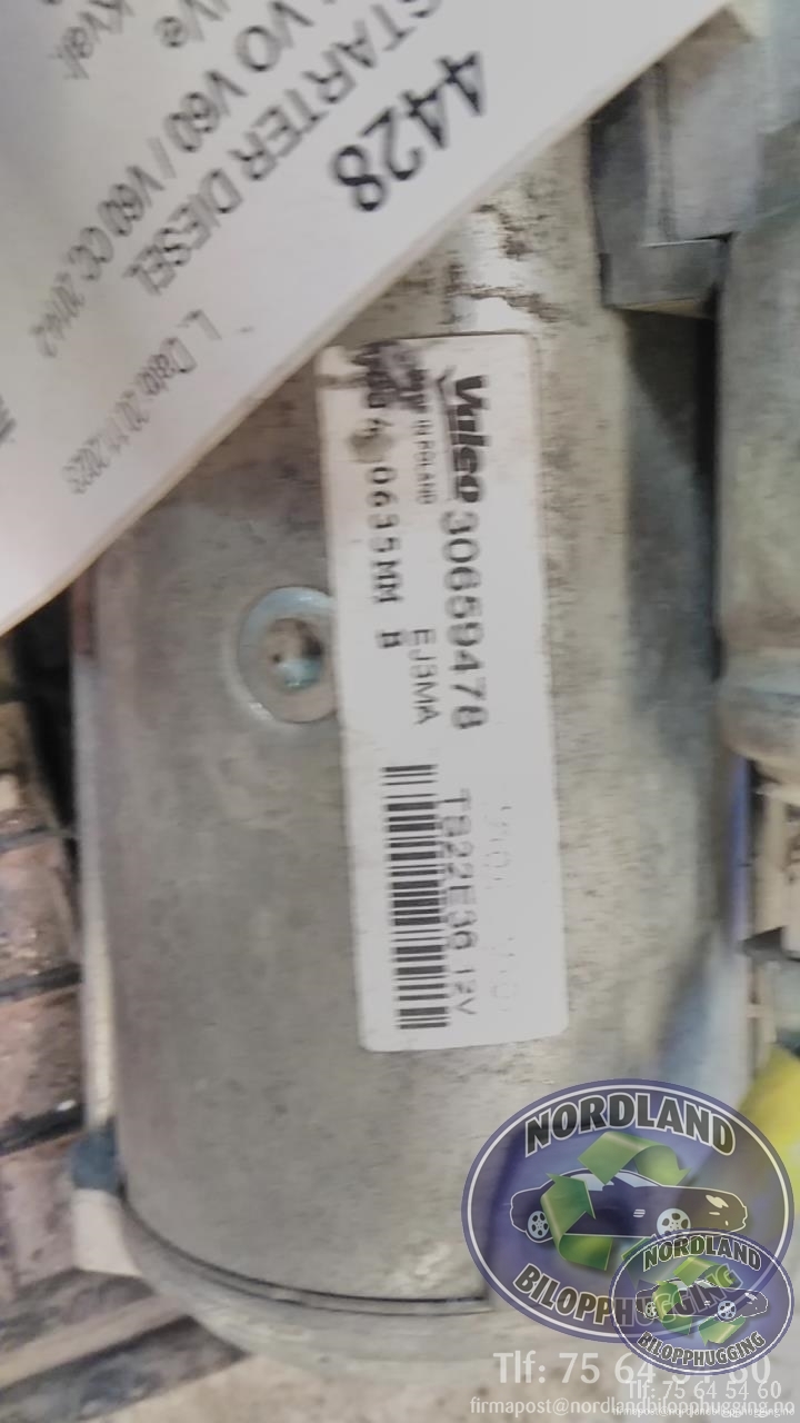 Starter diesel til Volvo V60/V60 CC 2013-2018 (Type I, Fase 2)  