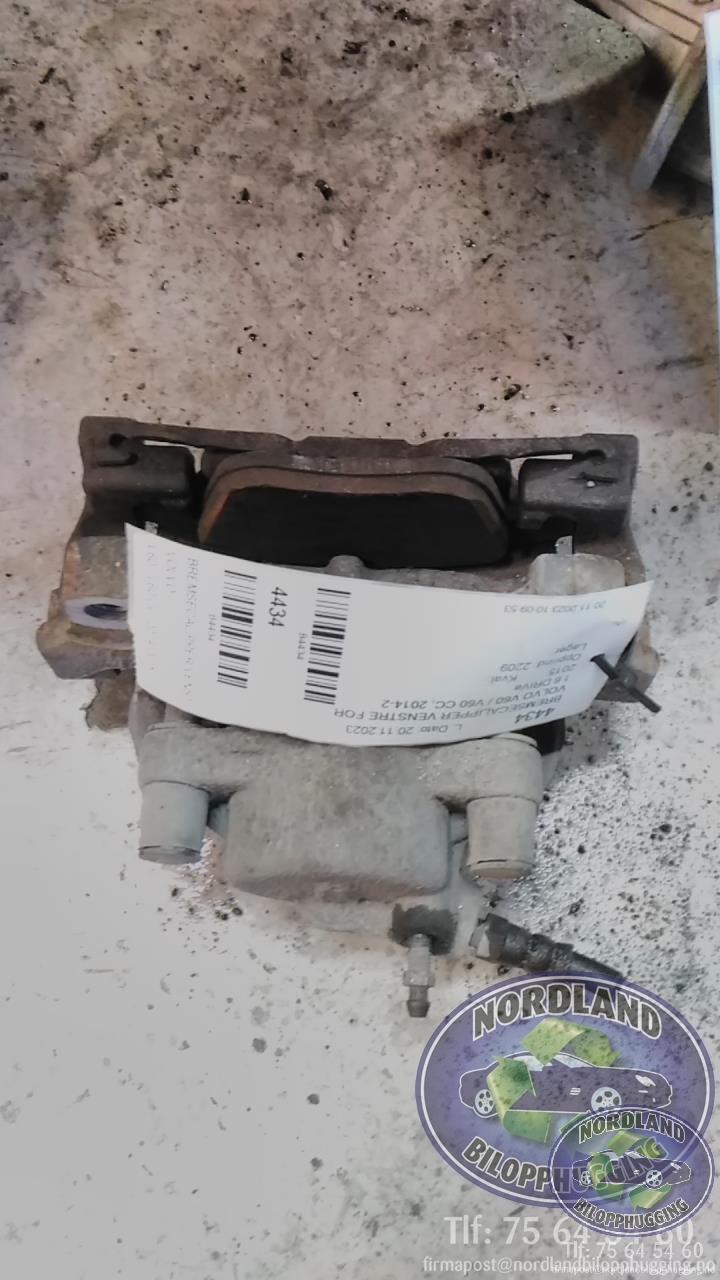 Bremsecaliper venstre foran til Volvo V60/V60 CC, 2013-2018 (Type I, Fase 2)  