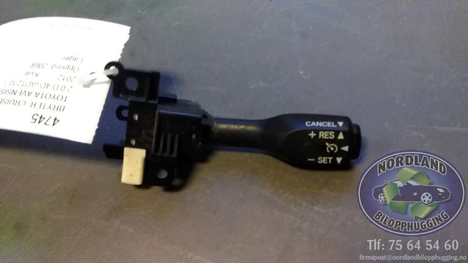 Bryter cruise control til Toyota Avensis, 2009-2015 (Type III, Fase 1)  